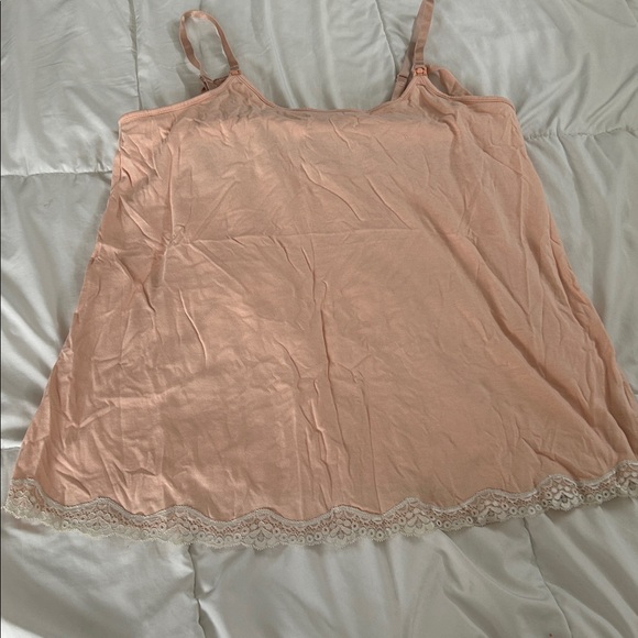 Motherhood Peach Lace-Trimmed Robe/Cami Set - Picture 5 of 6